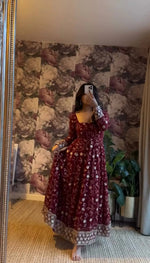 Embroidered Georgette Anarkali Suit Set