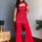 Embroidered Georgette Bootcut Suit Set