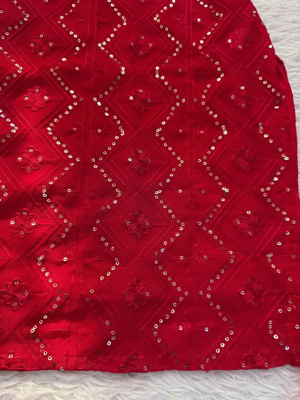 Embroidered Georgette Bootcut Suit Set