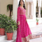 Embroidered Georgette Festive Gown Set