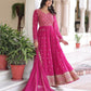 Embroidered Georgette Festive Gown Set