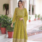 Embroidered Georgette Festive Gown Set