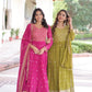 Embroidered Georgette Festive Gown Set