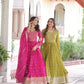 Embroidered Georgette Festive Gown Set