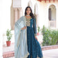 Embroidered Georgette Festive Gown Set