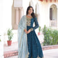 Embroidered Georgette Festive Gown Set