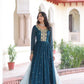 Embroidered Georgette Festive Gown Set