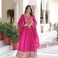 Embroidered Georgette Festive Gown Set