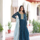 Embroidered Georgette Festive Gown Set
