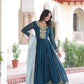 Embroidered Georgette Festive Gown Set