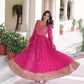 Embroidered Georgette Festive Gown Set
