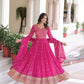 Embroidered Georgette Festive Gown Set