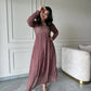 Embroidered Georgette Gown Set