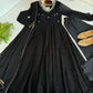 Embroidered Georgette Gown Set with Dupatta and Bottom