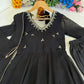Embroidered Georgette Gown Set with Dupatta and Bottom
