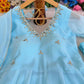 Embroidered Georgette Gown Set with Dupatta and Bottom