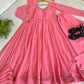 Embroidered Georgette Gown Set with Dupatta and Bottom