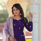 Embroidered Georgette Gown with Dupatta