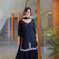 Embroidered Georgette Kurta Palazzo Set with Organza Dupatta for Festive and Party Wear