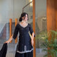 Embroidered Georgette Kurta Palazzo Set with Organza Dupatta for Festive and Party Wear