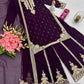 Embroidered Georgette Kurta with Plazo and Dupatta