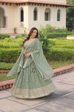 Embroidered Georgette Lehenga Choli Set