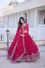 Embroidered Georgette Lehenga Choli Set