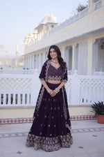 Embroidered Georgette Lehenga Choli Set
