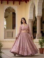 Embroidered Georgette Lehenga Choli for Wedding and Festive Occasions