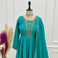 Embroidered Georgette Lehriya Anarkali Set