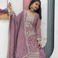 Embroidered Georgette Palazzo Suit Set