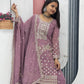 Embroidered Georgette Palazzo Suit Set