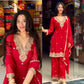 Embroidered Georgette Palazzo Suit Set