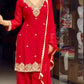 Embroidered Georgette Palazzo Suit Set