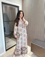 Embroidered Georgette Palazzo Suit Set