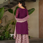 Embroidered Georgette Palazzo Suit with Dupatta