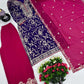 Embroidered Georgette Palazzo Suit with Dupatta
