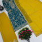 Embroidered Georgette Palazzo Suit with Dupatta