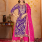 Embroidered Georgette Palazzo Suit with Dupatta