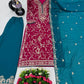 Embroidered Georgette Palazzo Suit with Dupatta