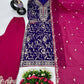 Embroidered Georgette Palazzo Suit with Dupatta