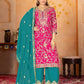 Embroidered Georgette Palazzo Suit with Dupatta