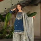 Embroidered Georgette Palazzo Suit with Dupatta