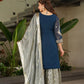 Embroidered Georgette Palazzo Suit with Dupatta