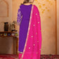 Embroidered Georgette Palazzo Suit with Dupatta