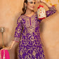 Embroidered Georgette Palazzo Suit with Dupatta