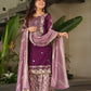 Embroidered Georgette Palazzo Suit with Dupatta