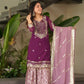 Embroidered Georgette Palazzo Suit with Dupatta