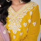 Embroidered Georgette Palazzo Suit with Mirror Work