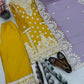 Embroidered Georgette Palazzo Suit with Mirror Work
